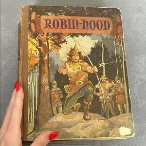 1931 Hardcopy Book - Robin Hood - Antique Book with Handwritten Note